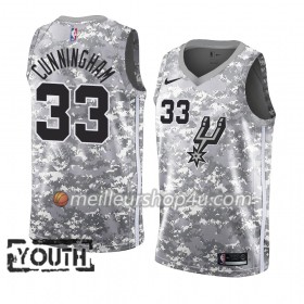 Maillot Basket Enfant San Antonio Spurs Dante Cunningham 33 2018-19 Nike Gris Swingman